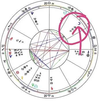 A picture of birth chart