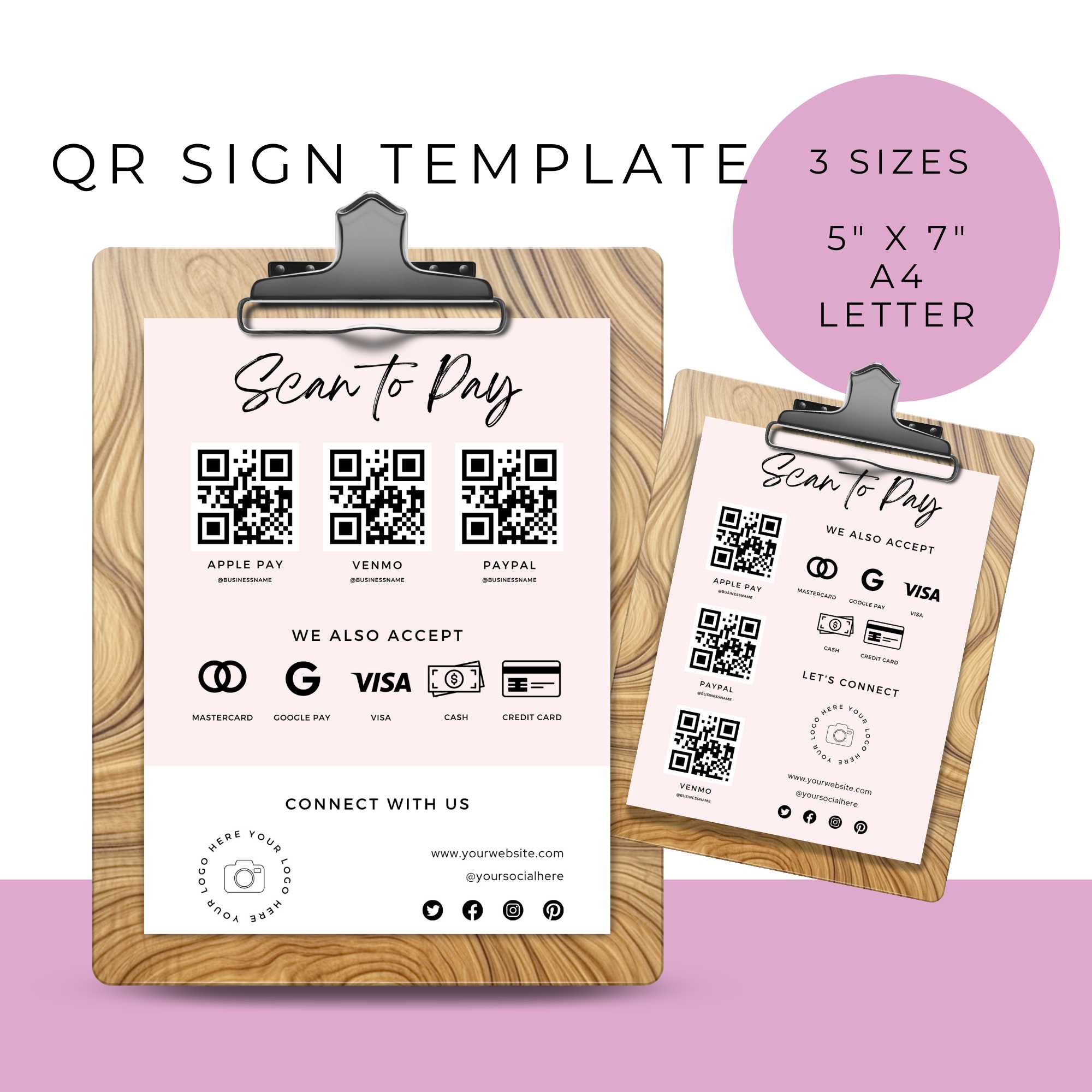 QR Sign Template