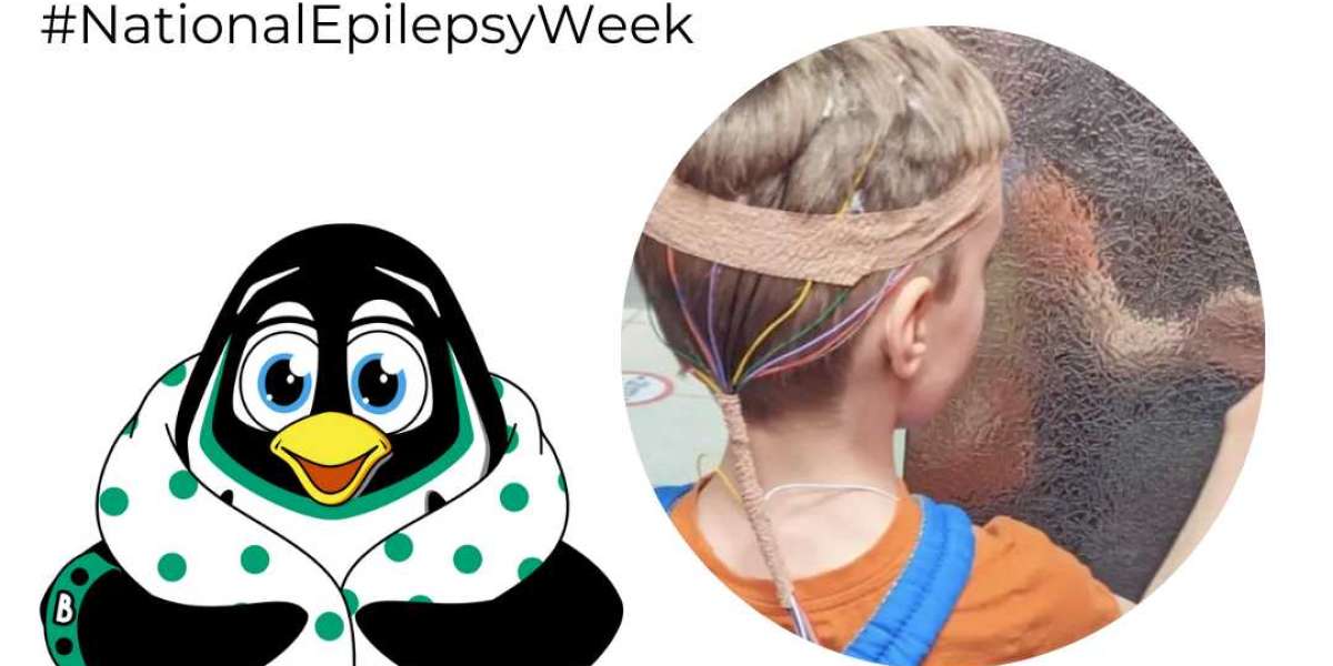Preparing your child for an EEG with Buzz our tactile penguin