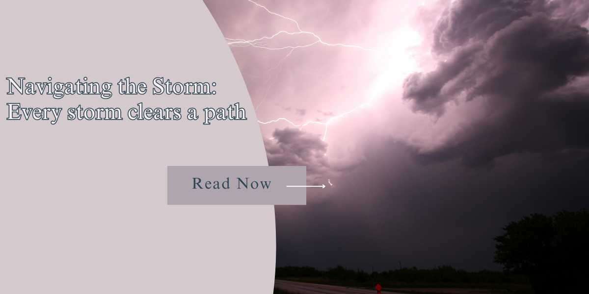Navigating the Storm: Every storm clears a path