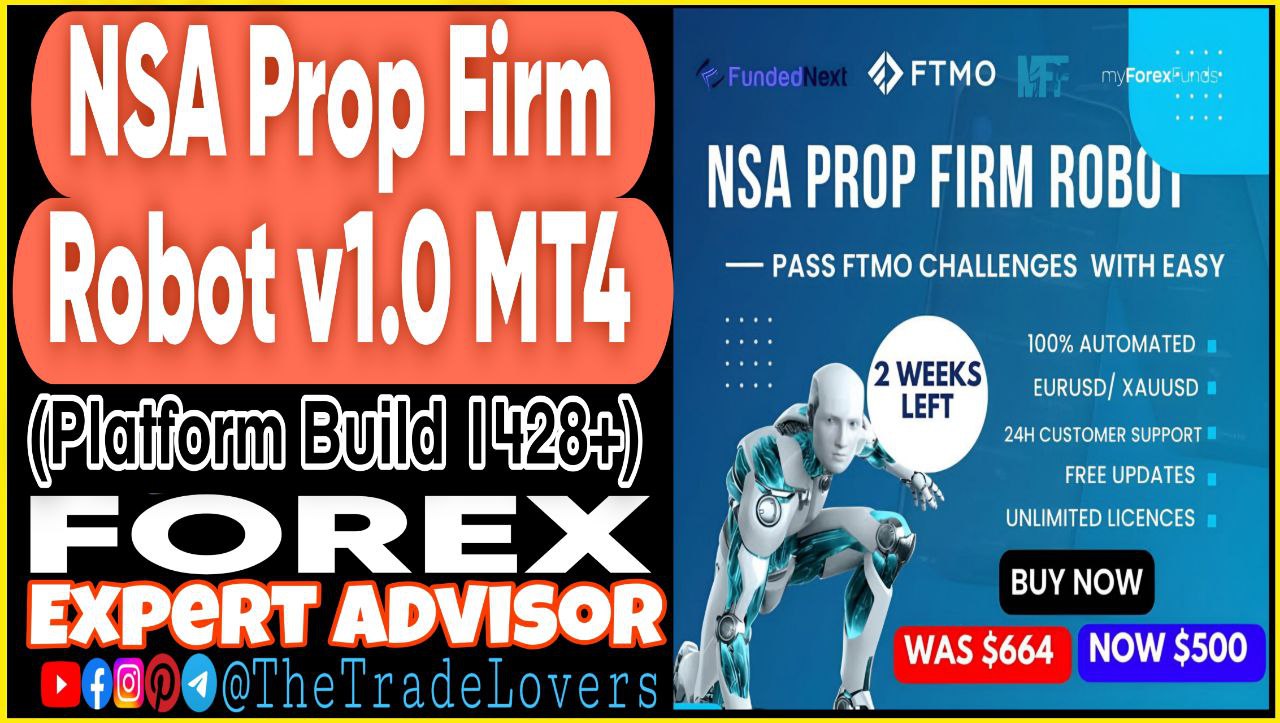 NSA Prop Firm Robot EA v1.0 MT4 (Works on Build 1428 ) | Forex Robot | MT4 Expert Advisor - Payhip